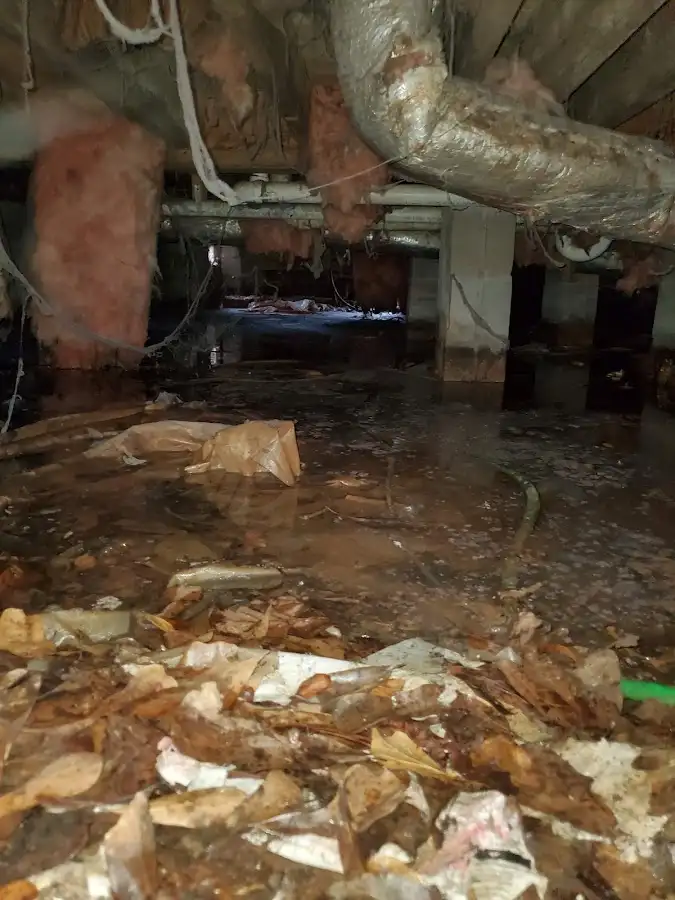 Crawl space flood assessment for Commercial Water Damage Restoration in Mechanicsburg